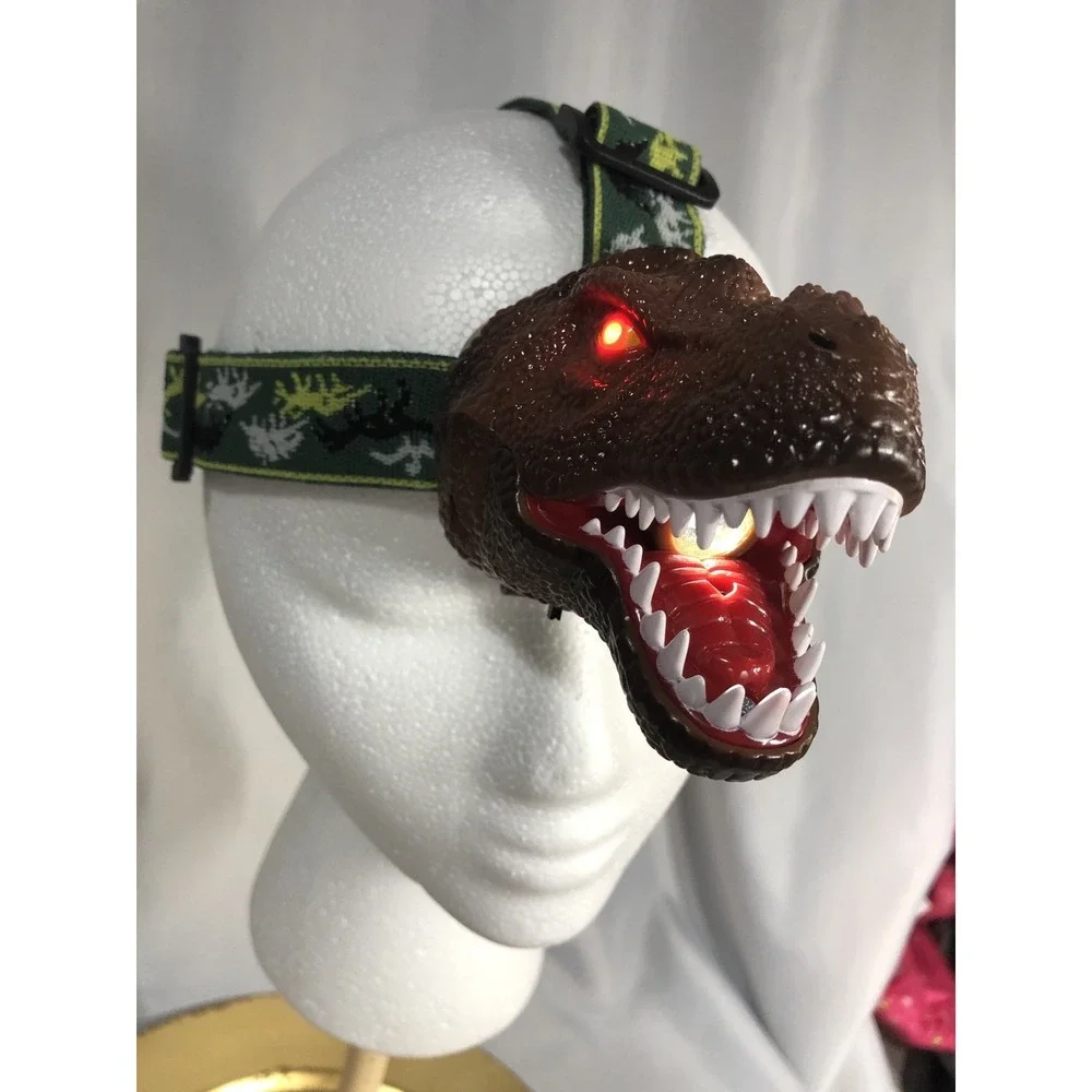 The Original SUN DinoBryte LED Headlamp LIGHT T-Rex Dinosaur for Kids ROARS LOUD